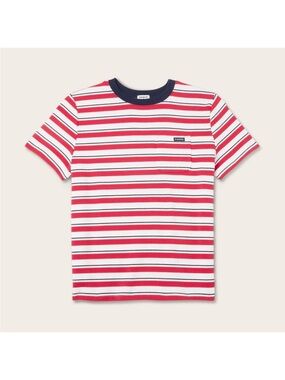 PARKE X Target Striped Red, Navy & White Short Sleeve Tee with Navy Trim